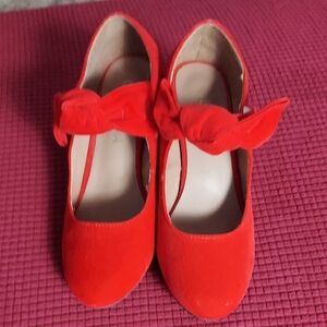 Adorable Red Kitten Heels